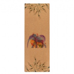 Printed natural rubber yoga mat